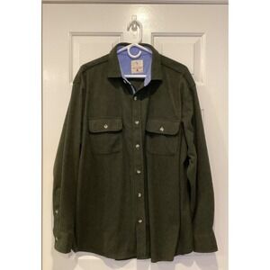 Tailorbyrd‎ Long Sleeve Flannel Sweater/Shirt Olive Green Chambray - Men's  XXL